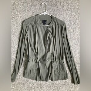 Nic + Zoe XS jacket top, cinch waist, button
